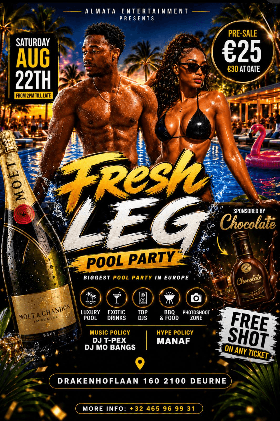 Fresh Leg Pool Party official promotional artwork